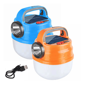 Lampara Led Emergencia Portátil Recargable Solar o USB