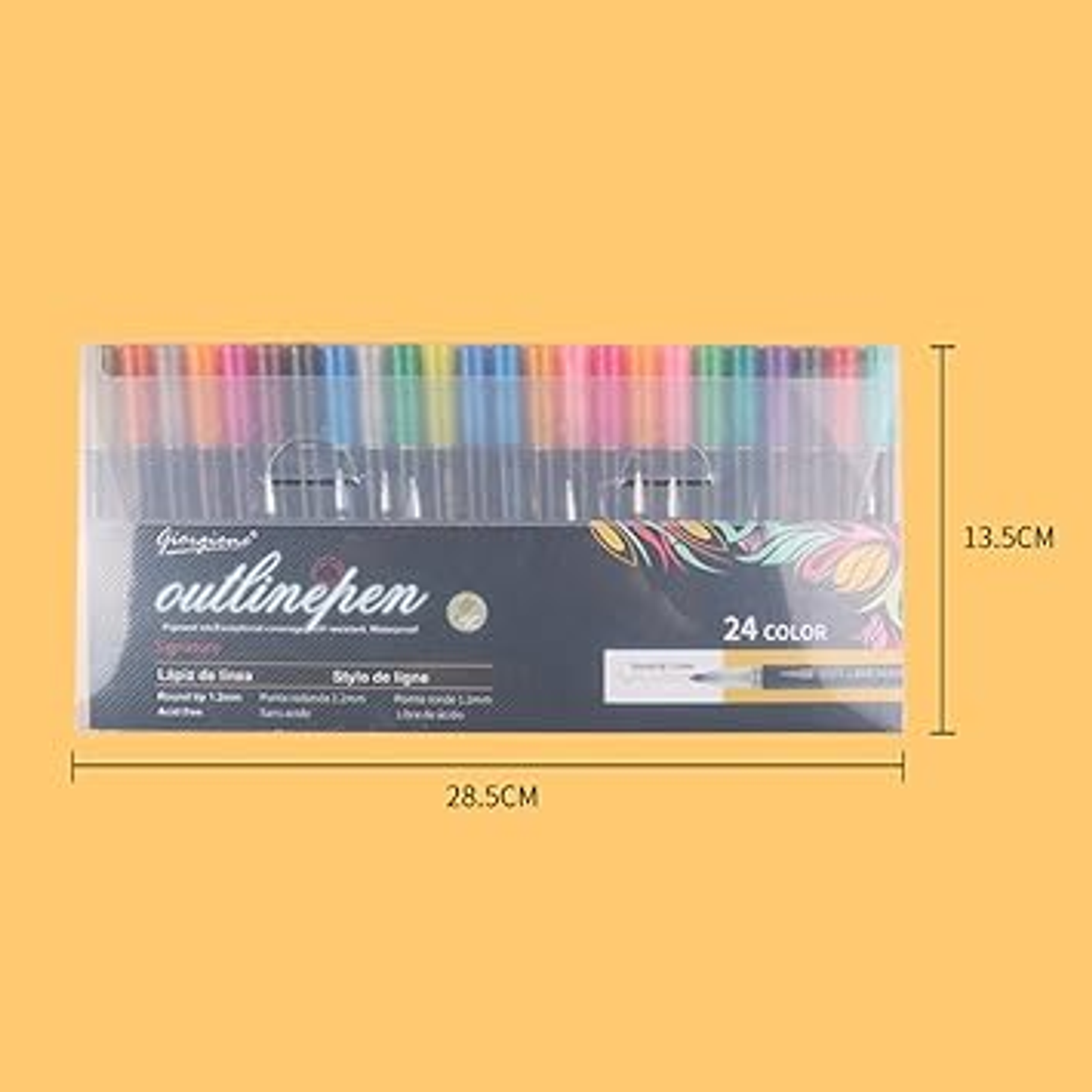 Bolígrafos Fluorescentes De Contorno De Doble Línea 2