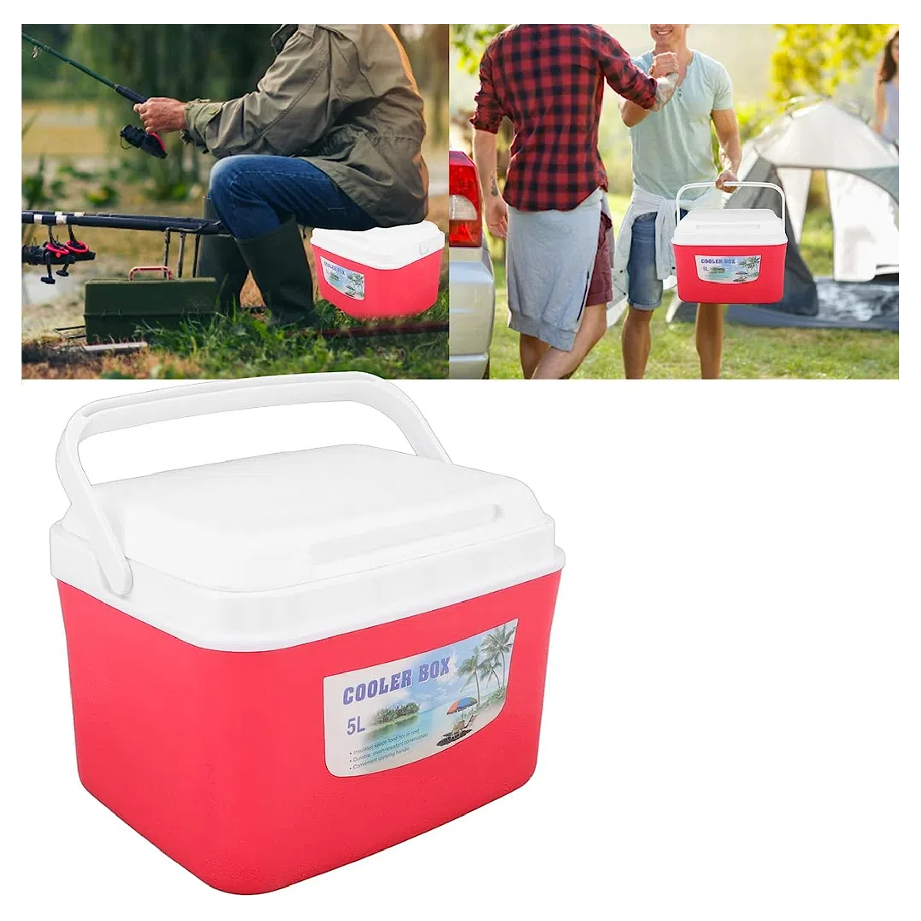 Cooler Nevera Portatil Con Aislador Multiusos de 5L 1