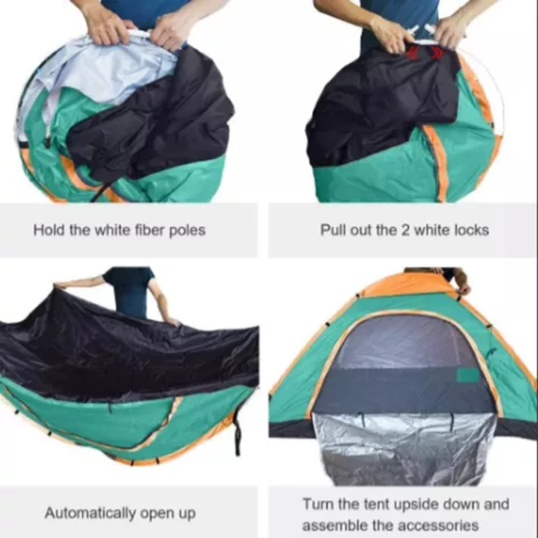 Carpa Camping Impermeable Para Cuatro Personas 4
