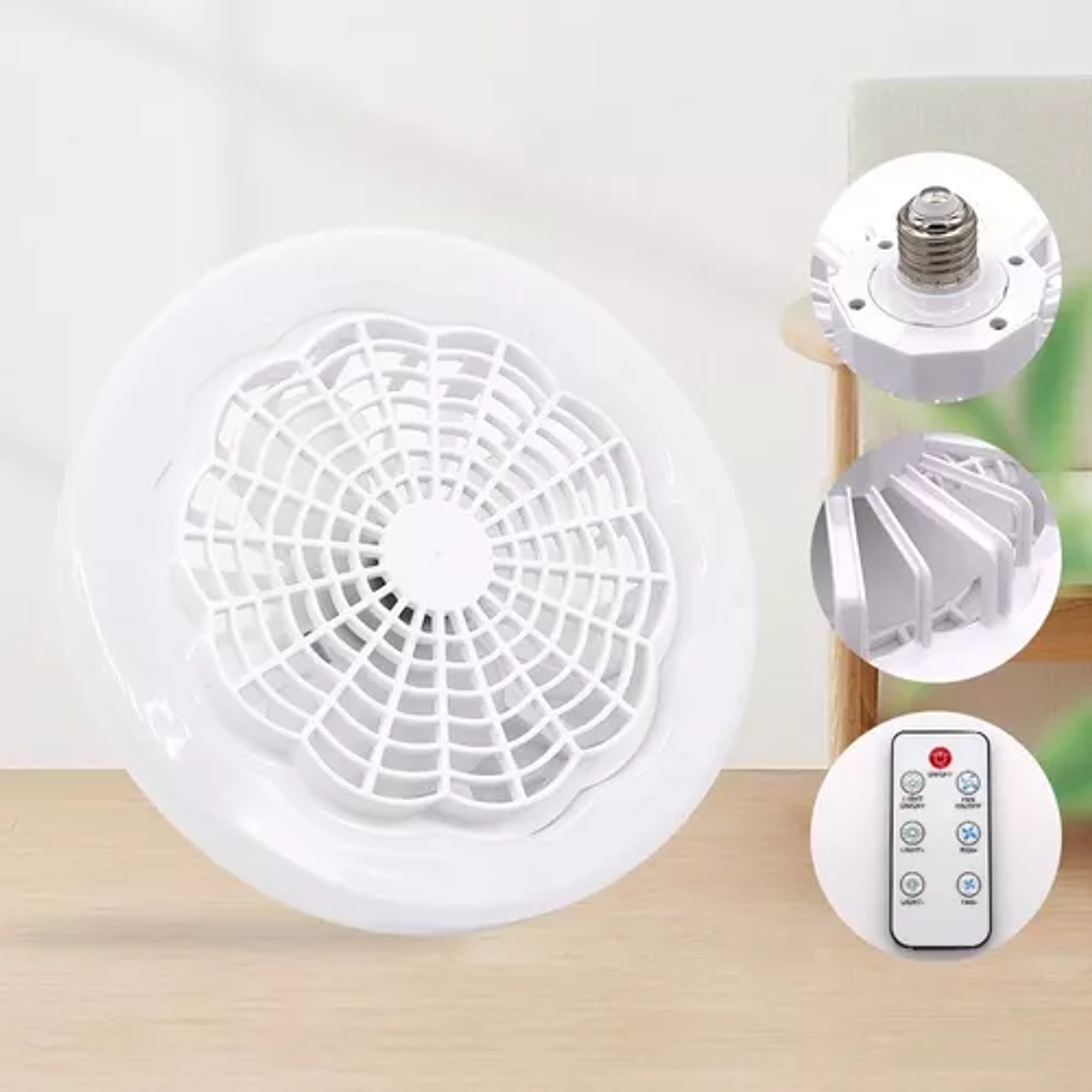 Foco Led Ventilador Multifuncion 30 W Fan Light Color Blanco 2