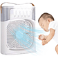 Ventilador Humifcador Portátil Recargable 3 Velocidades Blanco  - Miniatura 3
