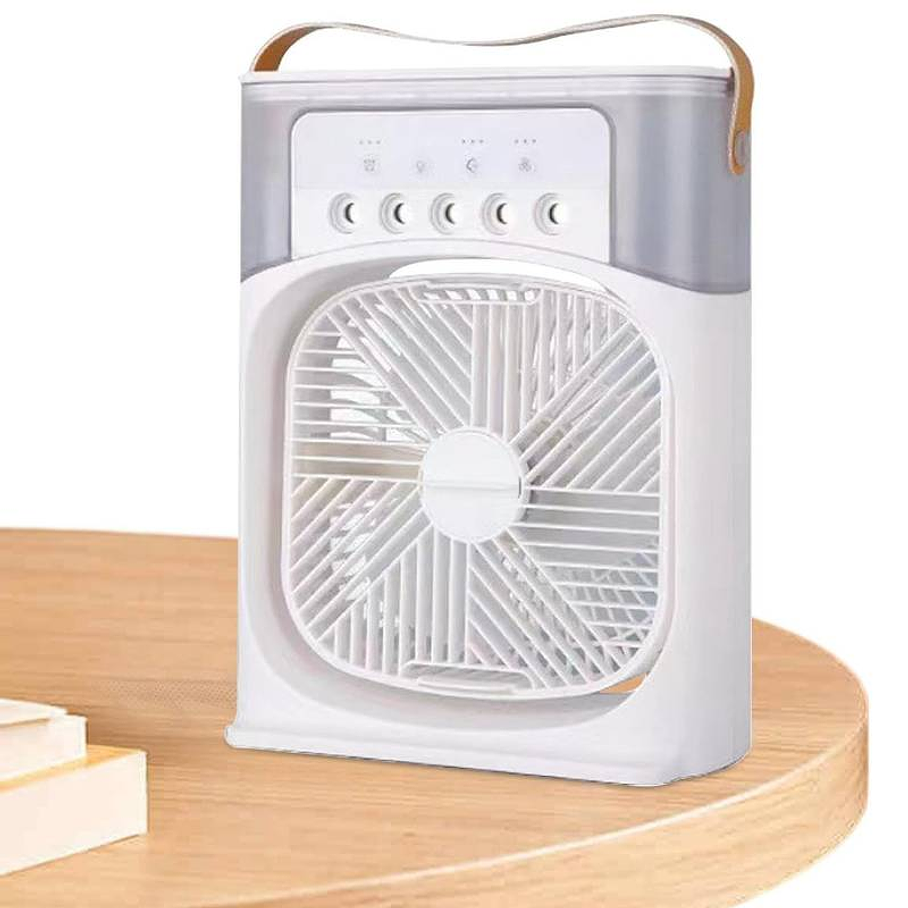 Ventilador Humifcador Portátil Recargable 3 Velocidades Blanco  4