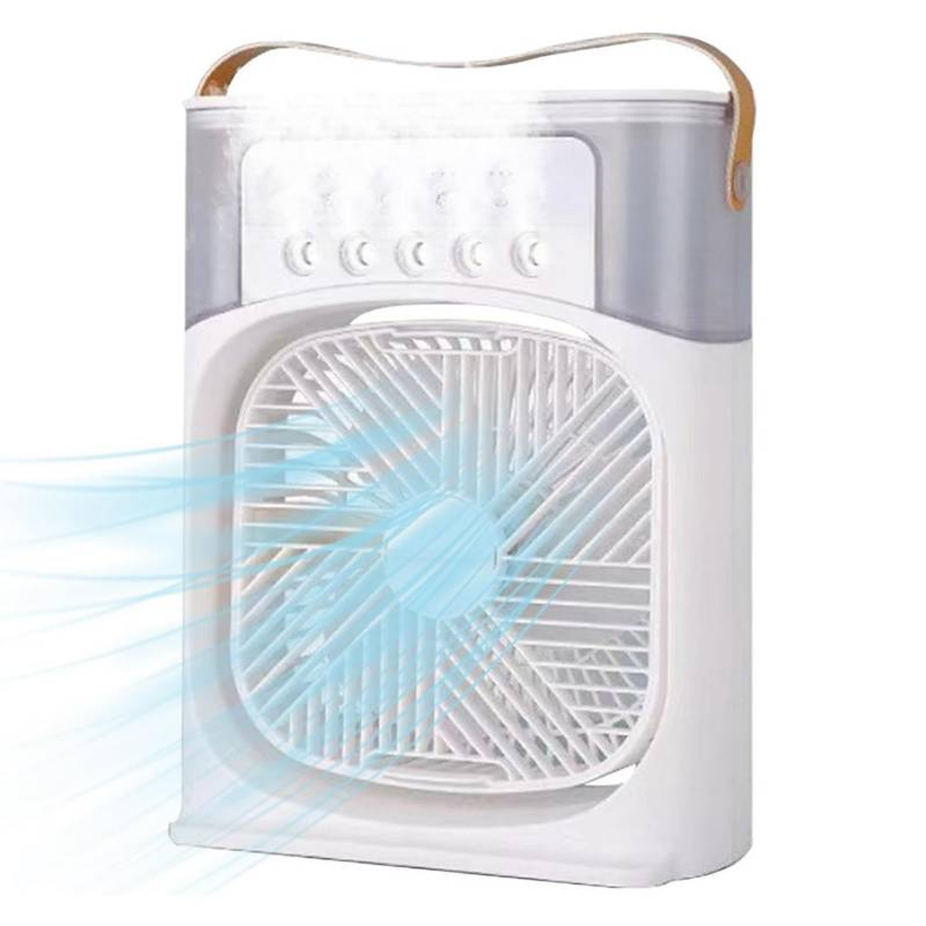 Ventilador Humifcador Portátil Recargable 3 Velocidades Blanco  1