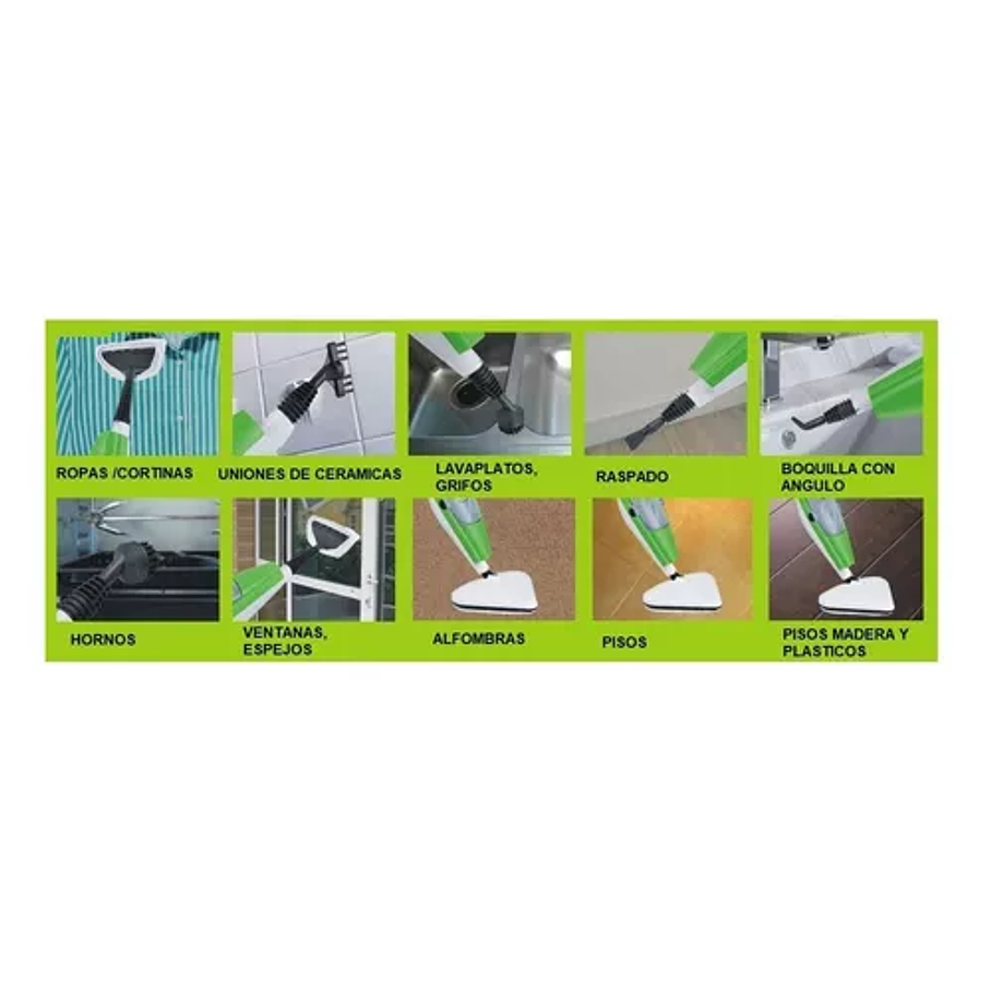 Mopa Limpiador Profundo A Vapor 12 En 1 Multifuncional 4