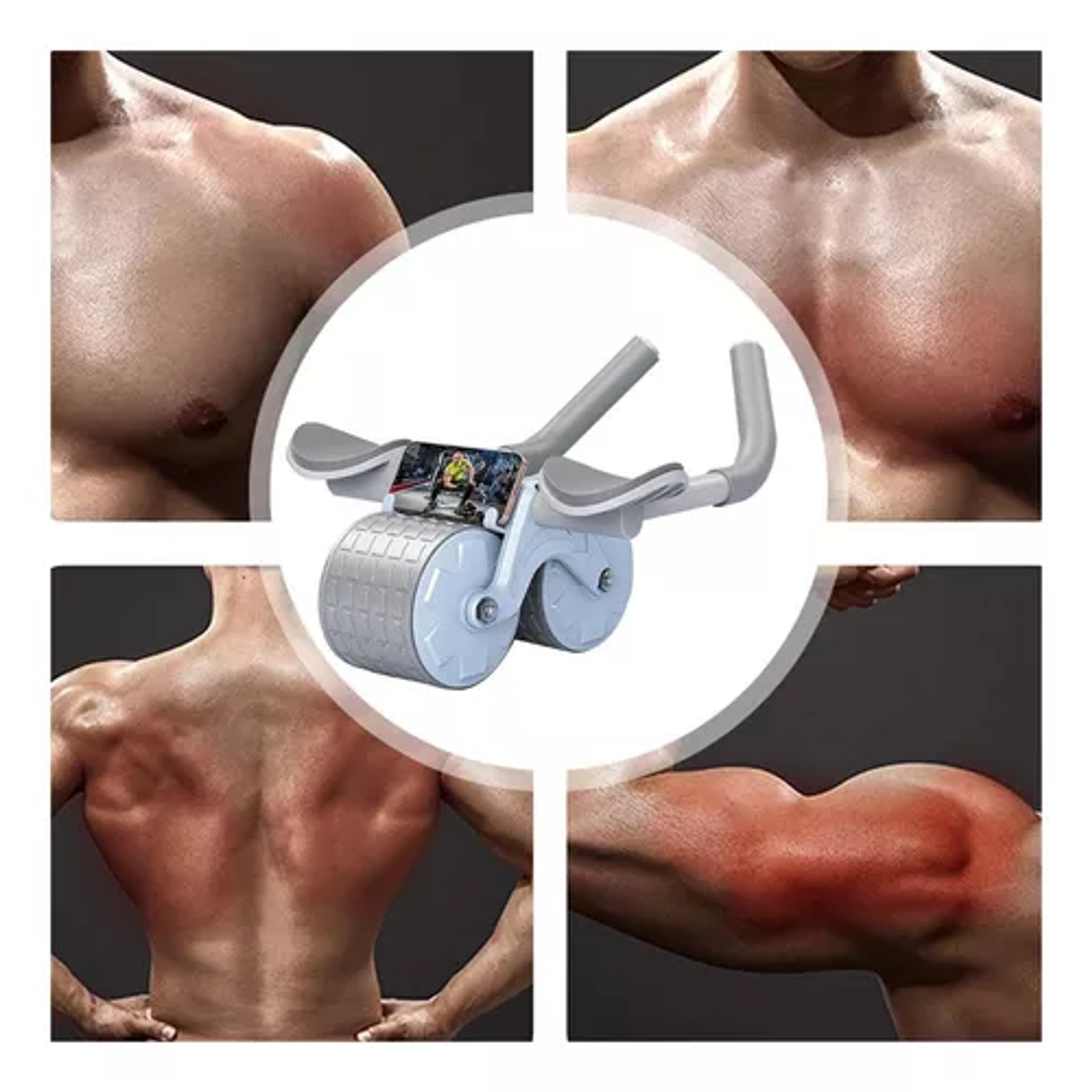 Máquina Para Ejercicios Abdominales 2 En 1 Fitness Rodillo 3