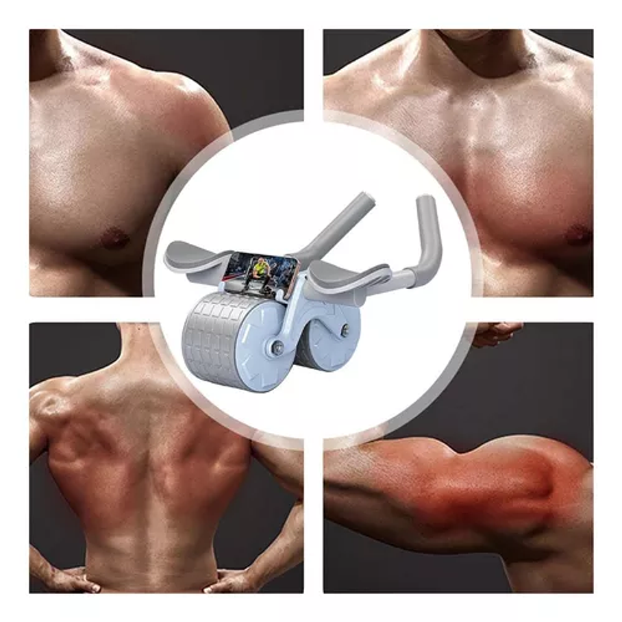 Máquina Para Ejercicios Abdominales 2 En 1 Fitness Rodillo 3
