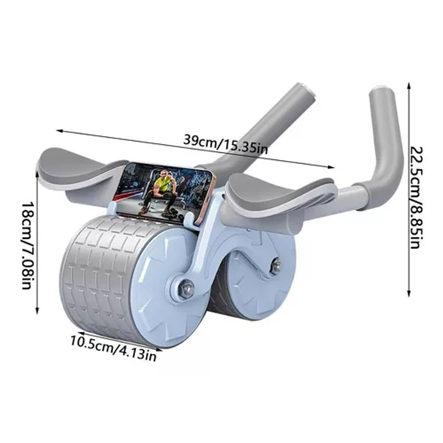 Máquina Para Ejercicios Abdominales 2 En 1 Fitness Rodillo 5
