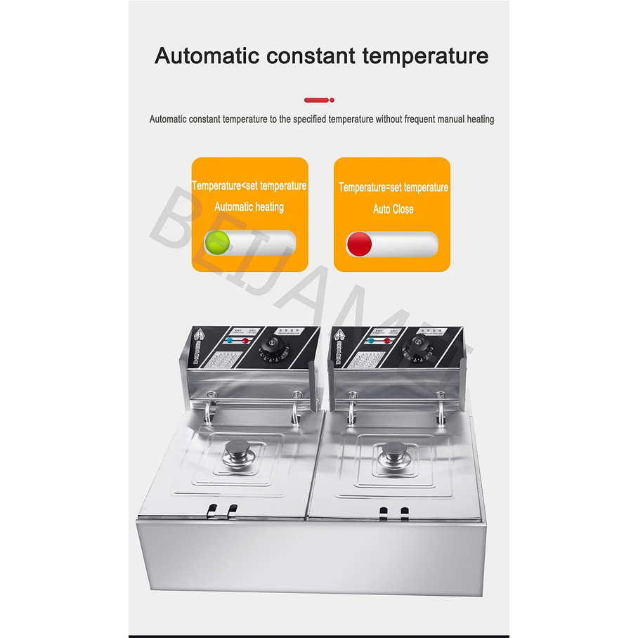 Freidora Industrial Eléctrica 12lt Plata 220v-240v 4
