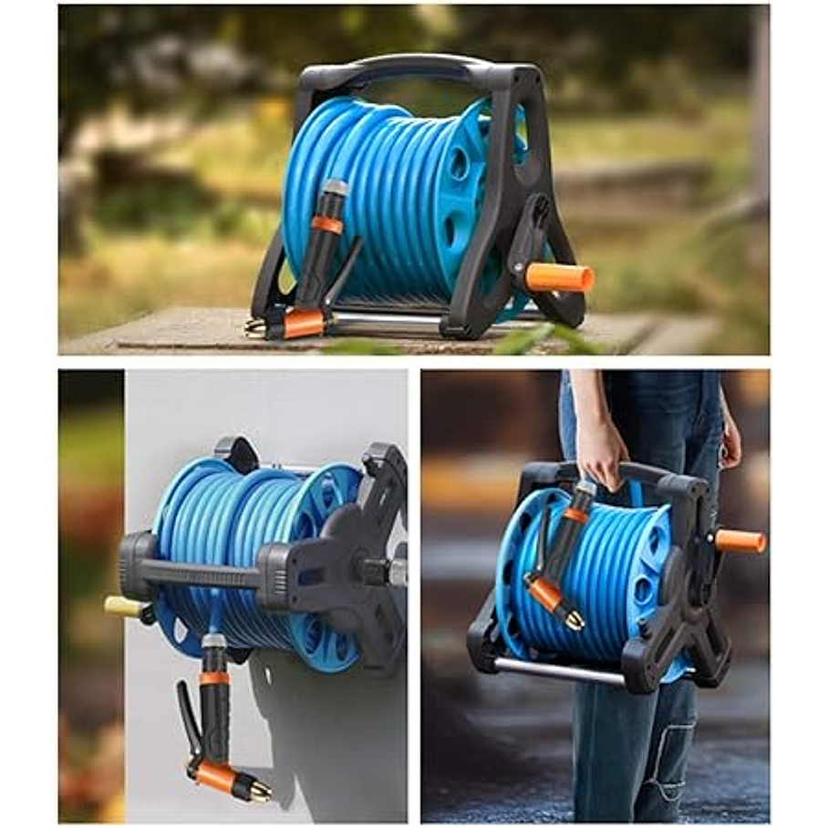 Soporte Carrete y Manguera Para Jardin Facil de Usar  4