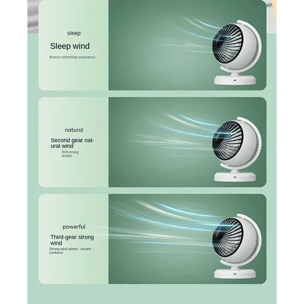 Ventilador De Mesa Lámpara Aire Fresco En Forma De Globo Usb 3