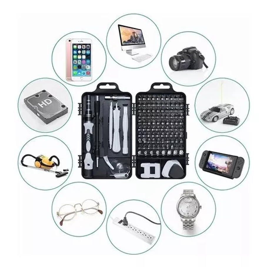 Set 138 Pcs Destornilladores Precisión Torx Magnéticos 1