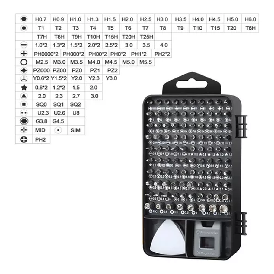 Set 138 Pcs Destornilladores Precisión Torx Magnéticos 2