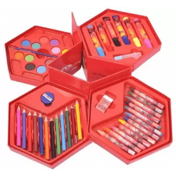Set De Arte Para Colorear 46 Piezas Para Niños Y Niñas 3
