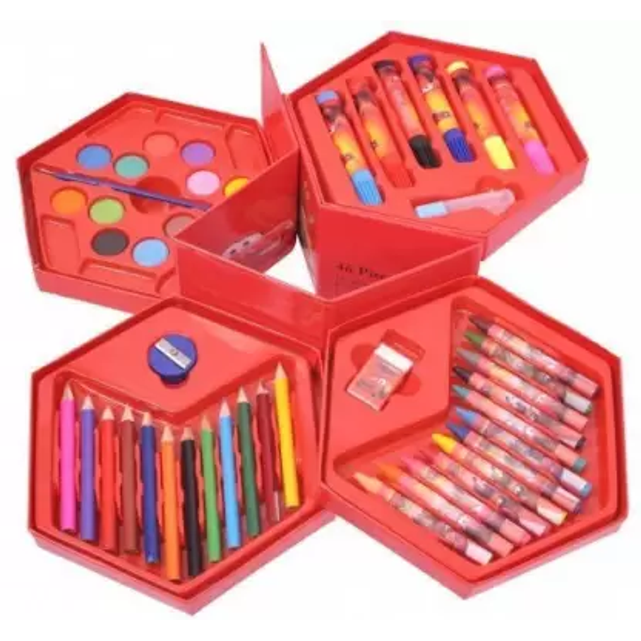 Set De Arte Para Colorear 46 Piezas Para Niños Y Niñas 3