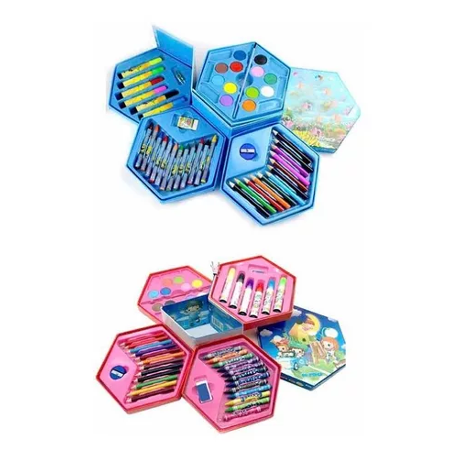 Set De Arte Para Colorear 46 Piezas Para Niños Y Niñas 4