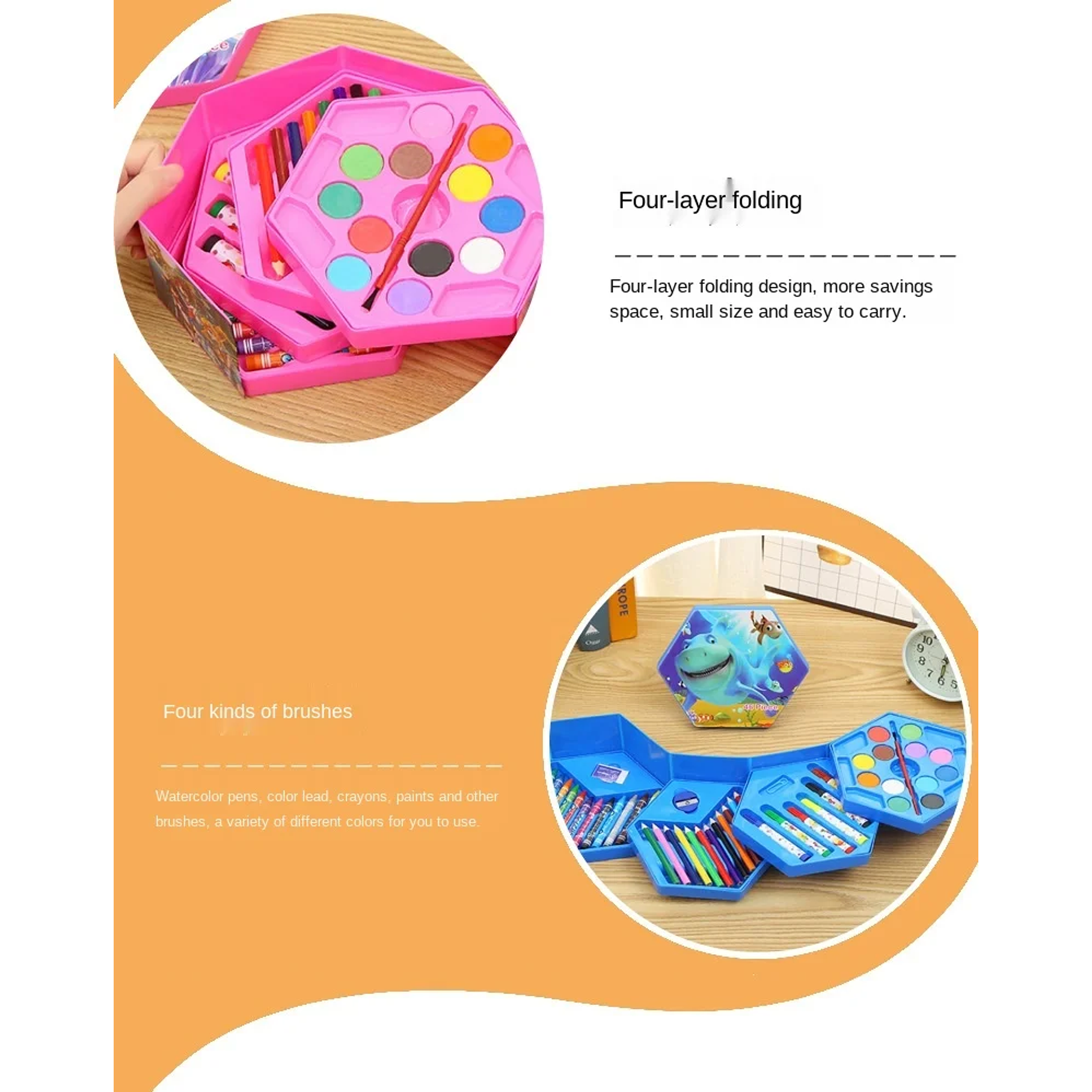 Set De Arte Para Colorear 46 Piezas Para Niños Y Niñas 5