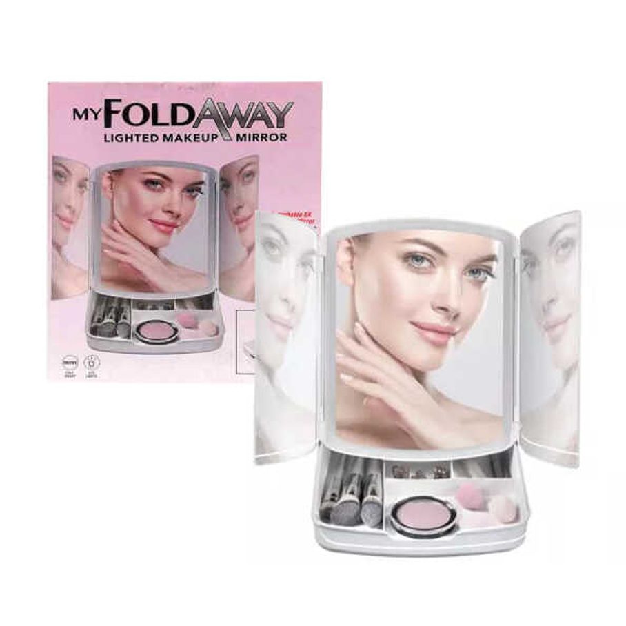 Espejo Pleglable con Luces 4 Compartimentos  5