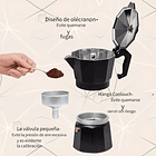 Cafetera Italiana Aluminio 3 Tazas Cocina Tetera 3