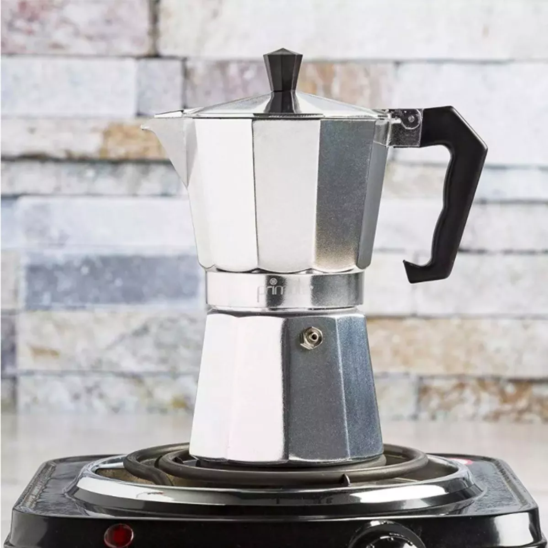 Cafetera Italiana Aluminio 3 Tazas Cocina Tetera 5