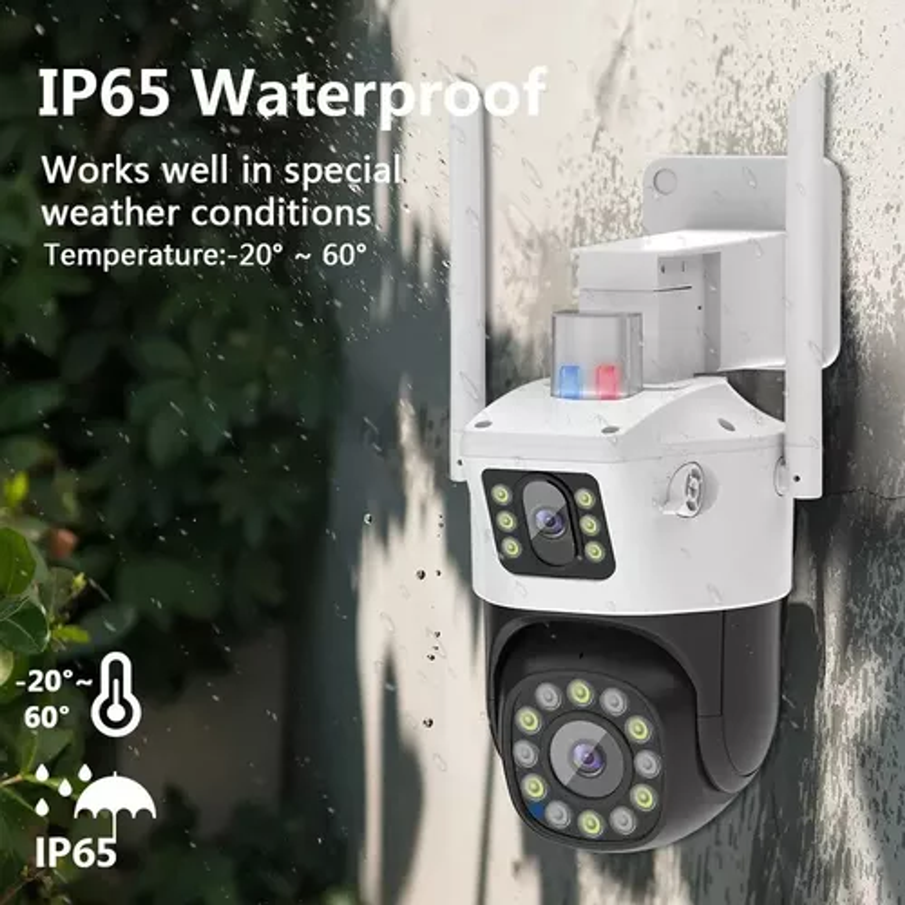 Camara Dual Vision Domo Ip Wifi + Baliza Roja - App Yoosee 2