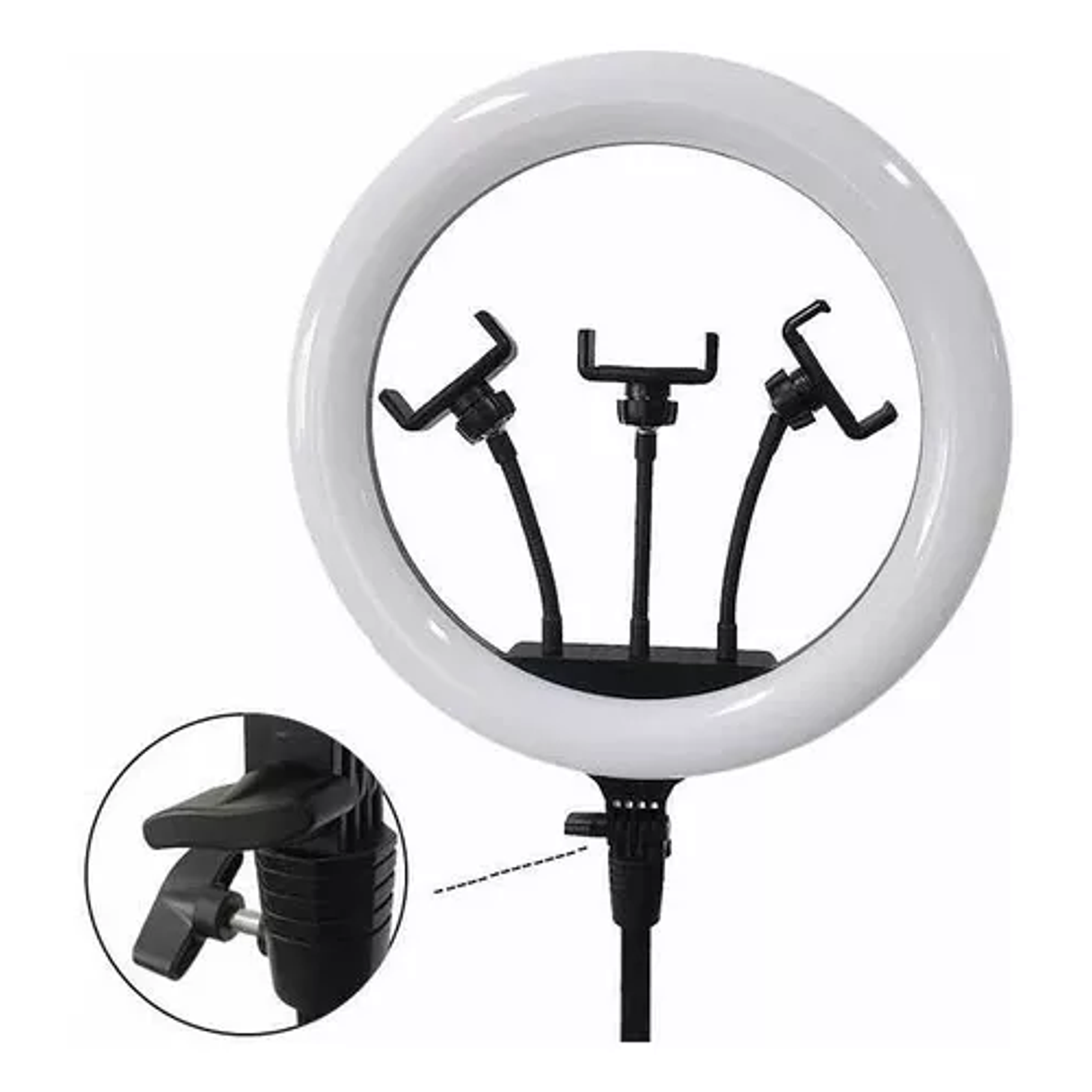 Aro Led 14 (36cm) + Trípode 2,1 M Con 3 Soporte De Celular 1