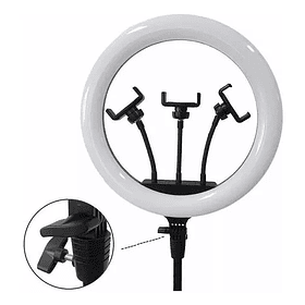 Aro Led 14 (36cm) + Trípode 2,1 M Con 3 Soporte De Celular