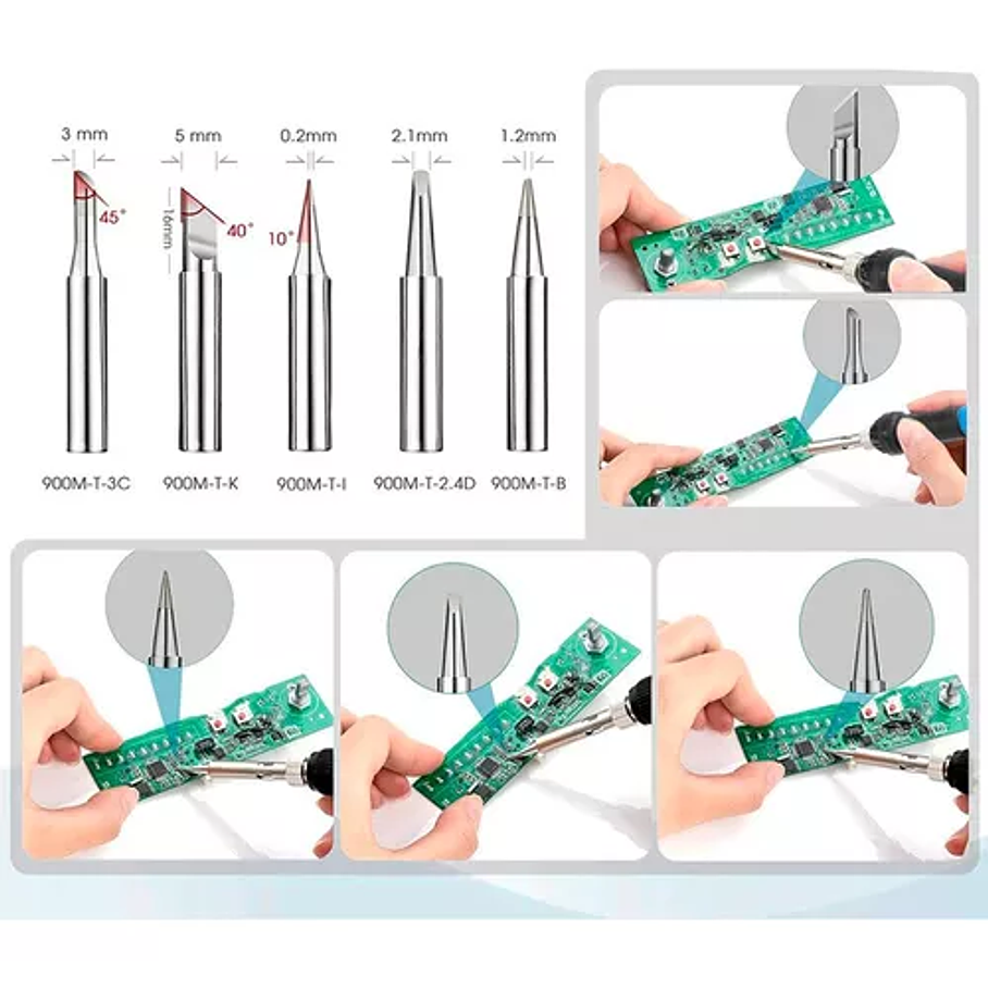 Kit De Cautín Para Soldar 60w Multímetro Temperatura 220v 4