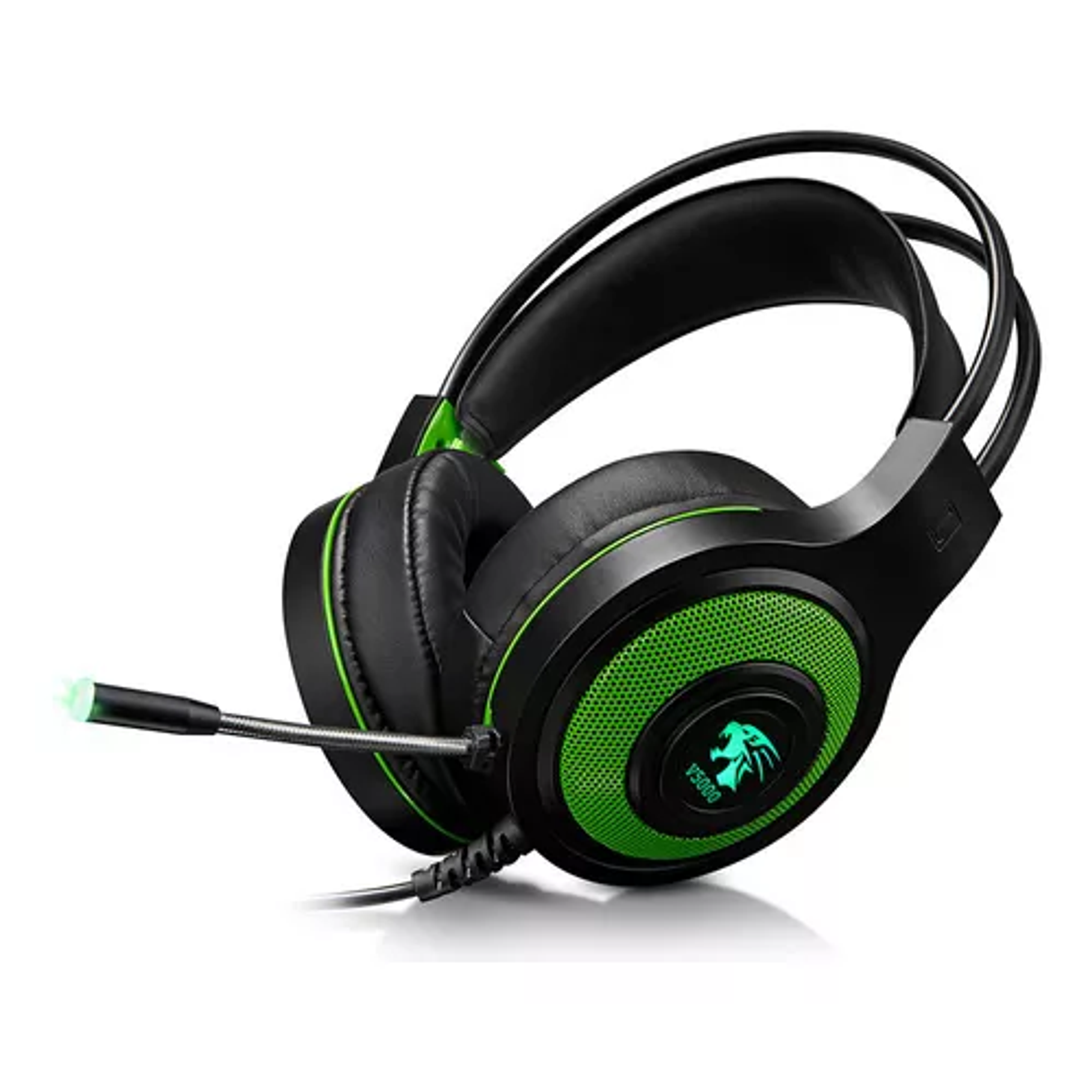 Audífonos Gamer Verde Luz Pro Micrófono Consola Videojuegos 1