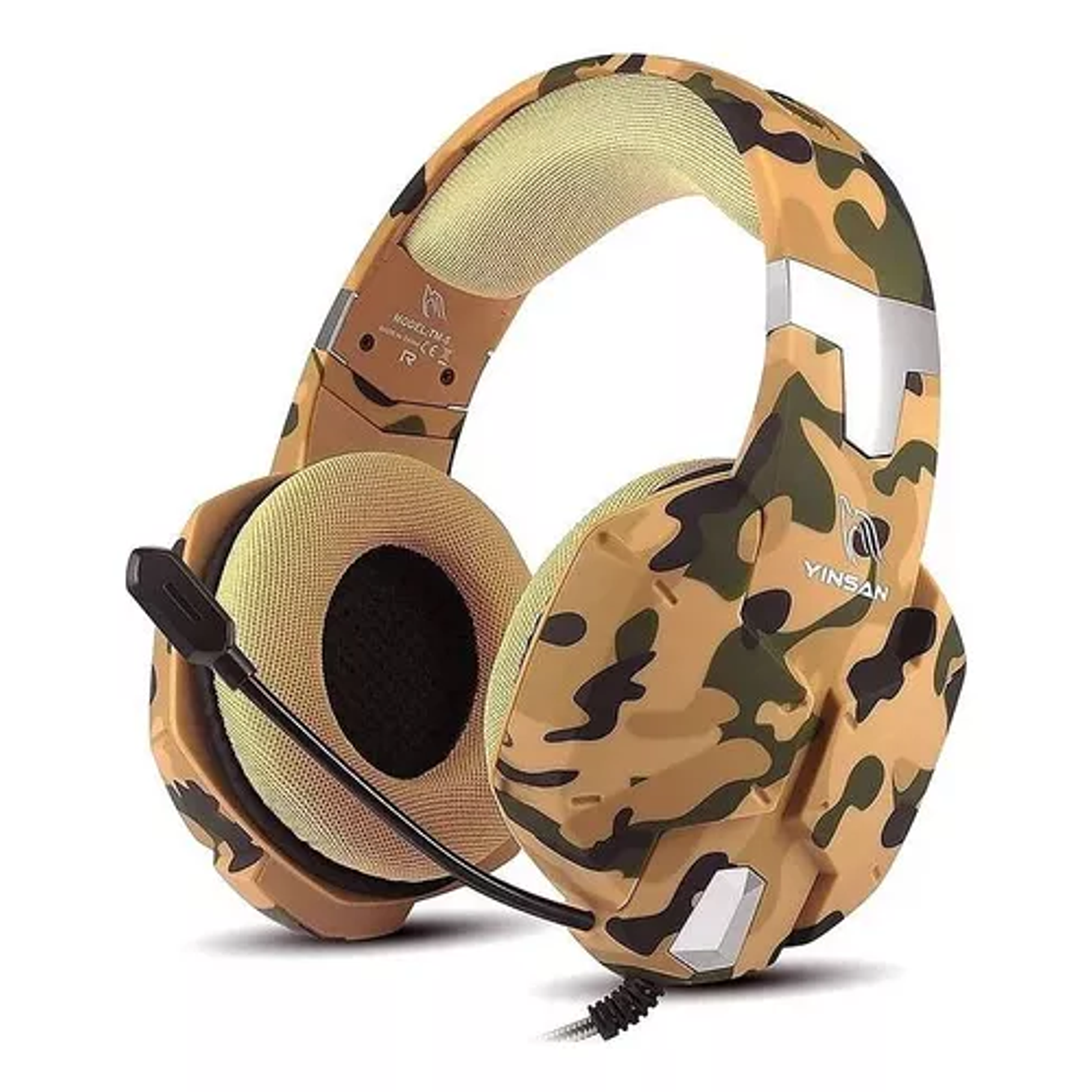 Audífonos Gamer Yinsan Pro Micrófono Camuflaje Videojuegos 1