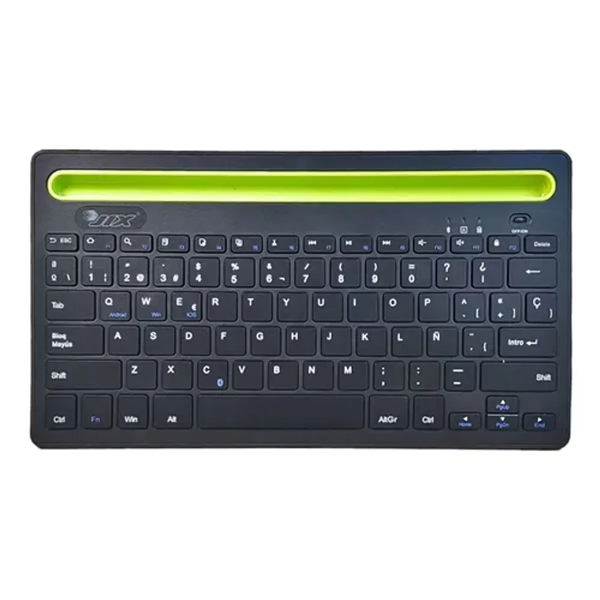 Teclado Bluetooth Recargable Con Soporte Para Tablet Celular | León Import