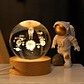 Lampara De Luz Led 3d Bola de Cristal Astronauta Planetas - Miniatura 2