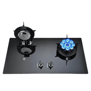 Cocina Encimera A Gas 2 Platos Levadizos Vidrio Templado 