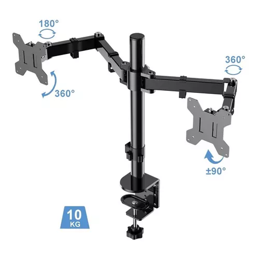 Soporte Doble Brazo Para 1 O 2 Monitores 10-32 Pulgadas 5