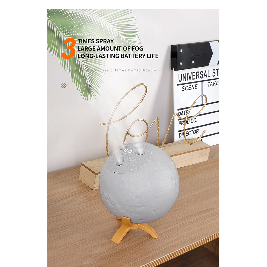 Lámpara Luna Escritorio 3D + USB Recargable 16cm 5