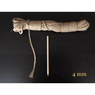  Cordón De Yute De Cáñamo 4mm 10 Metros