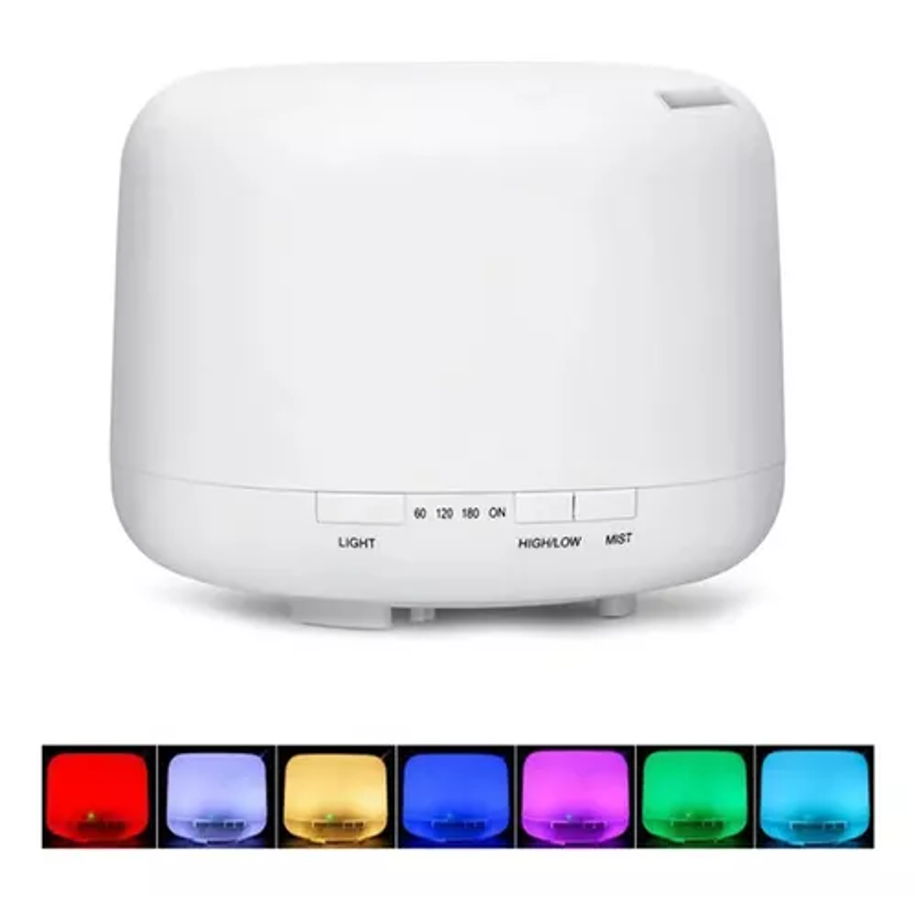 Humidificador Ultrasonico Aire Difusor 500ml + Pack De Esencias 3