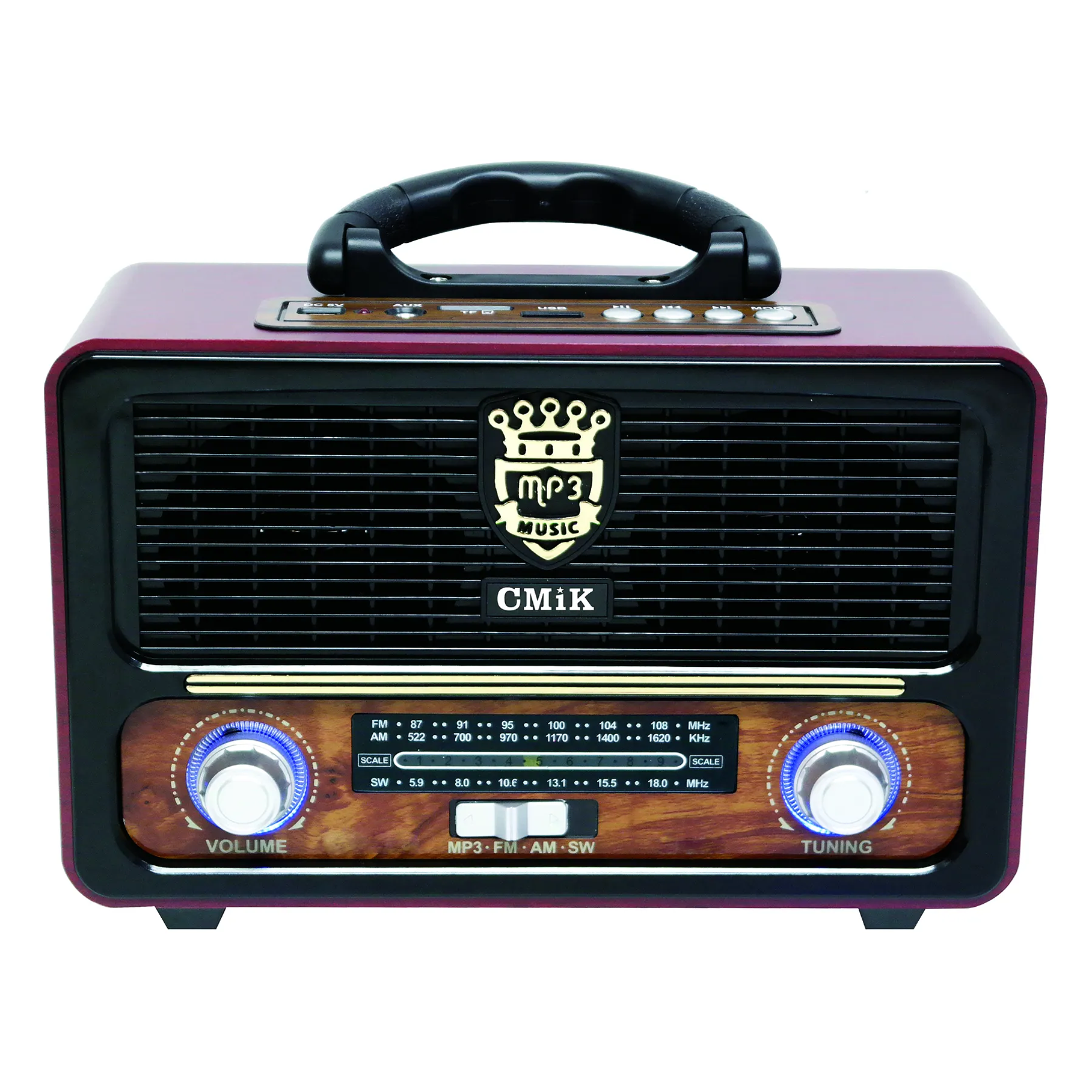 Radio Vintage Retro USB Portatil FM BT Mini Café 1