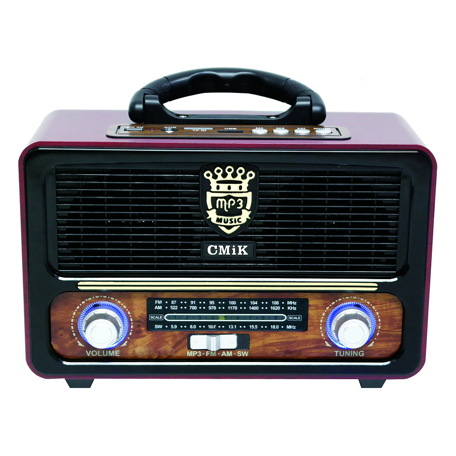 Radio Vintage Retro USB Portatil FM BT Mini Café 1