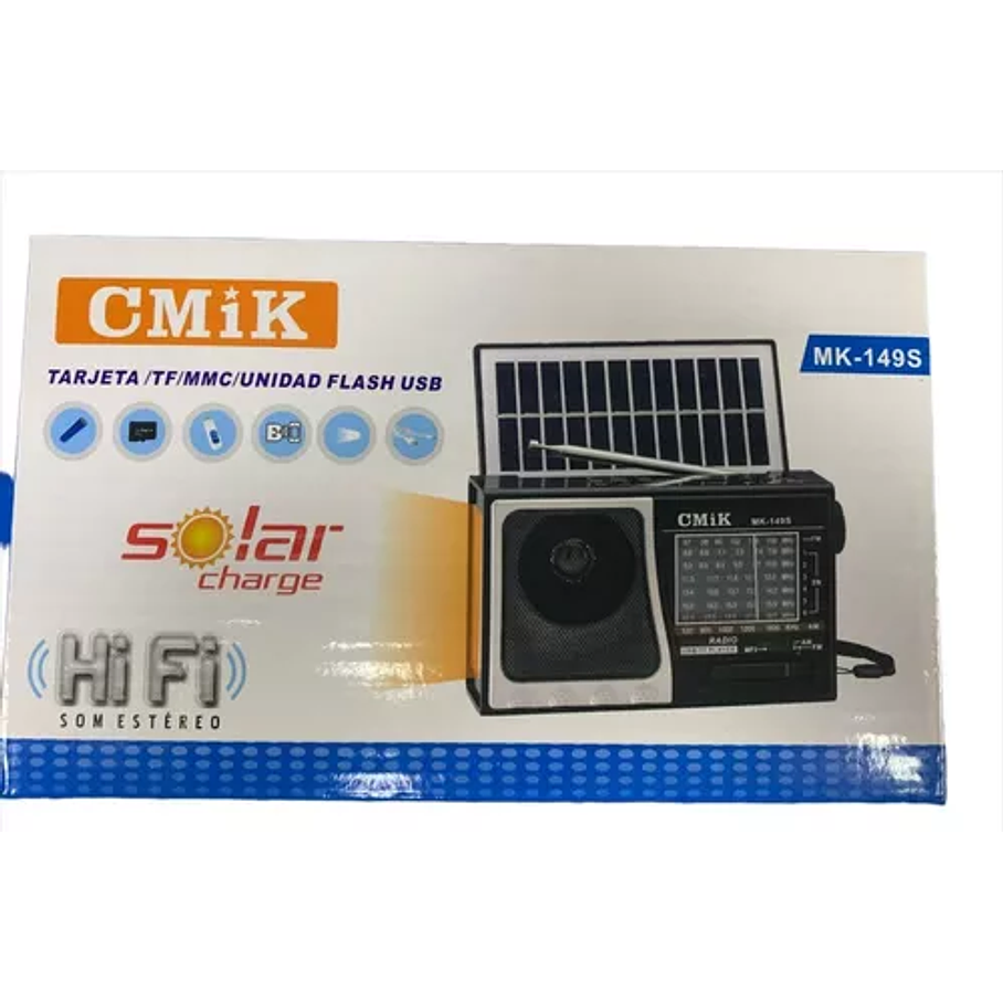 Radio Parlante Solar Recargable Bluetooth 4