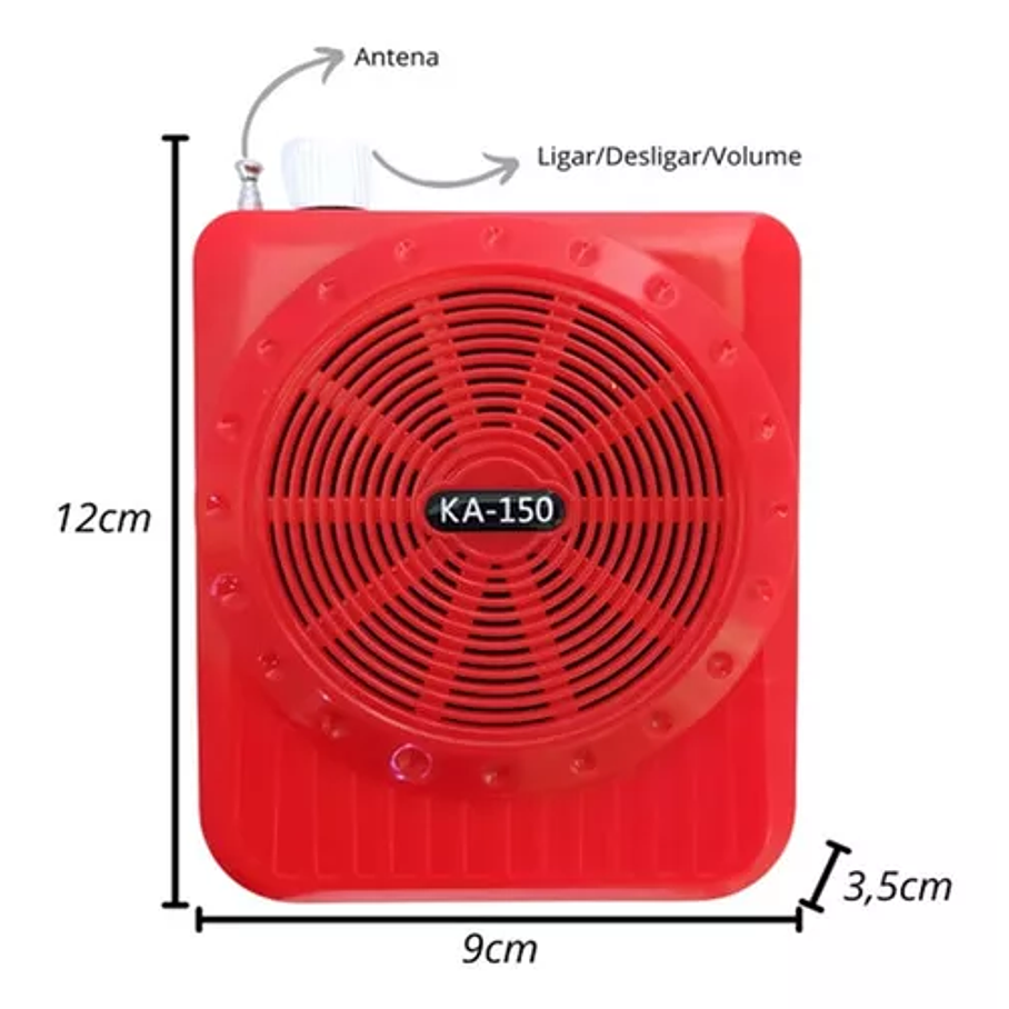 Megáfono Portátil Amplificador Parlante Radio Usb 4