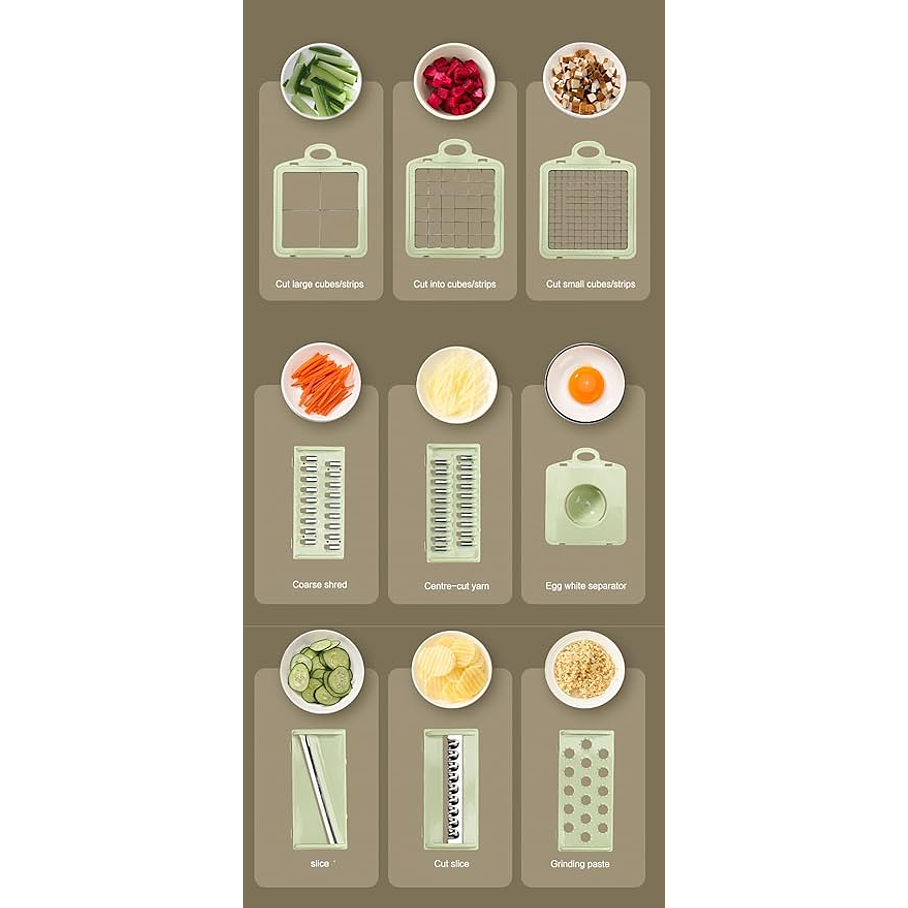 Juego Picador de Verduras Con Contenedor  3