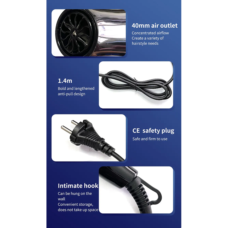 Secador De Pelo 3000w Uso Profesional Surker 2