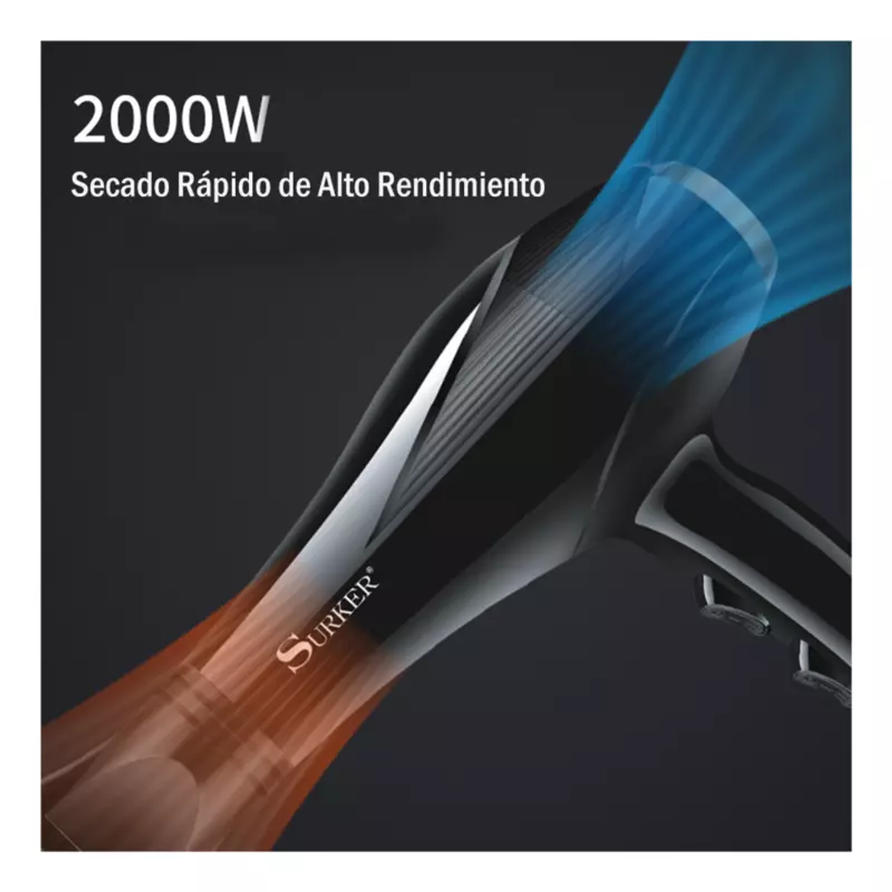 Secador De Pelo Con Boquilla Y Peine  3