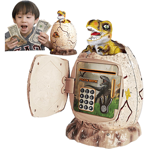 Alcancía Infantil con Seguridad Huevo de Dinosaurio 