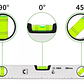 Nivel De 3 Burbujas De Aluminio + Regla De Medición 300mm - Miniatura 3