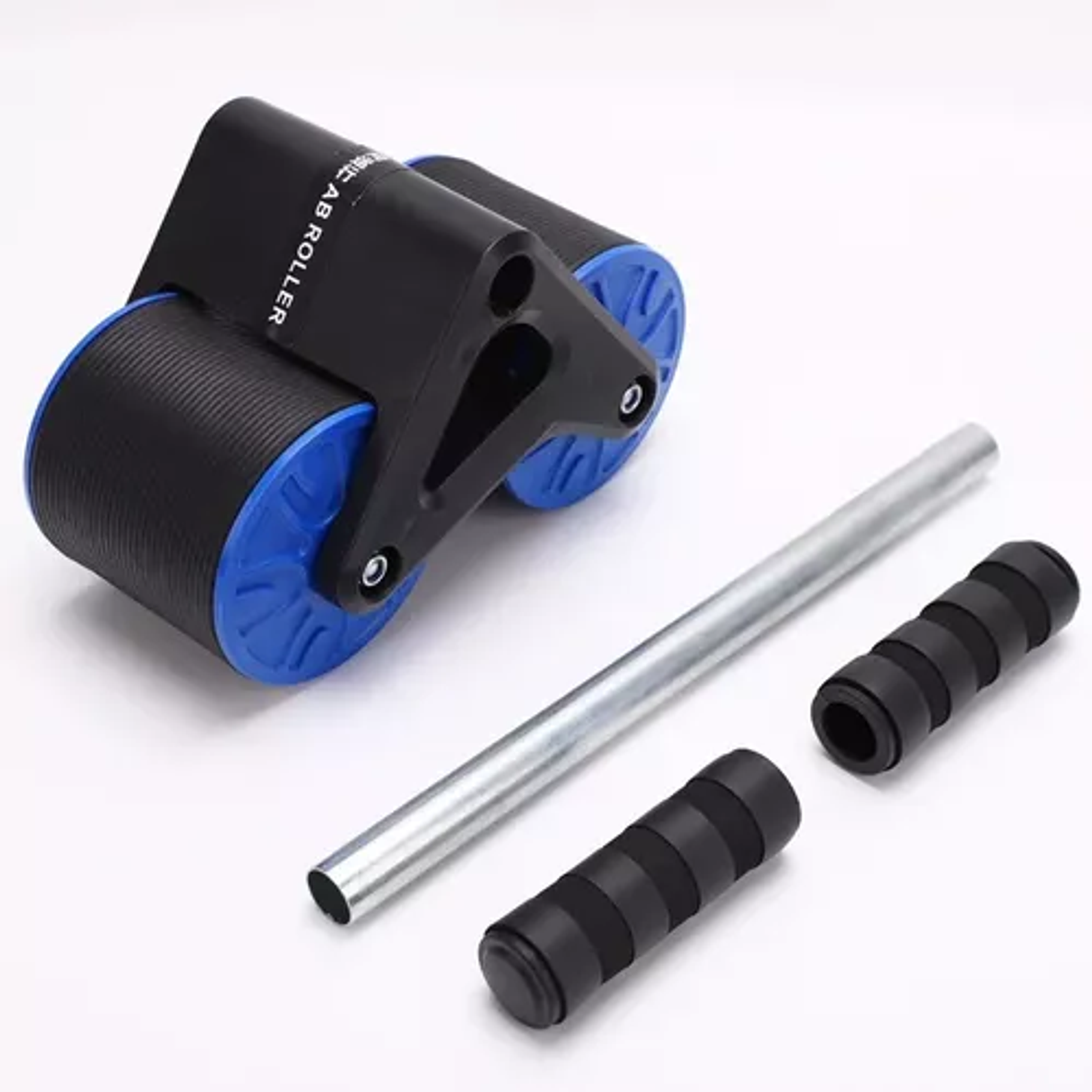 Rueda Abdominal Rodillo Doble Para Ejercicios Flexiones Color Rojo 3