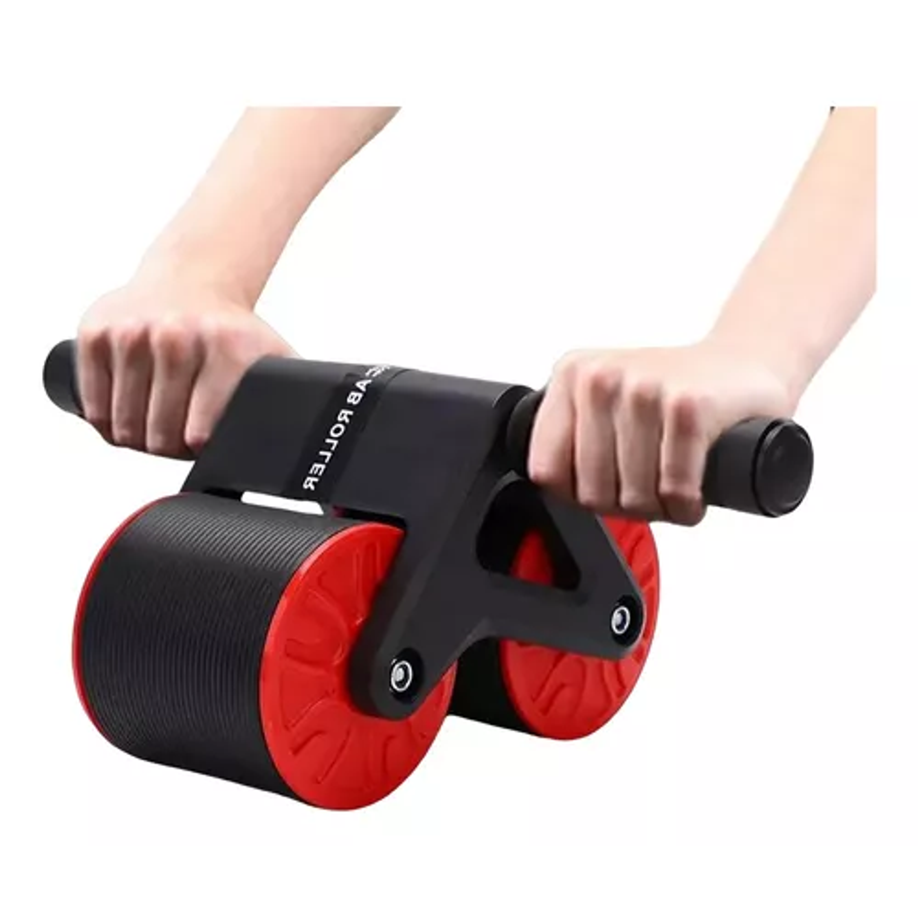Rueda Abdominal Rodillo Doble Para Ejercicios Flexiones Color Rojo 1