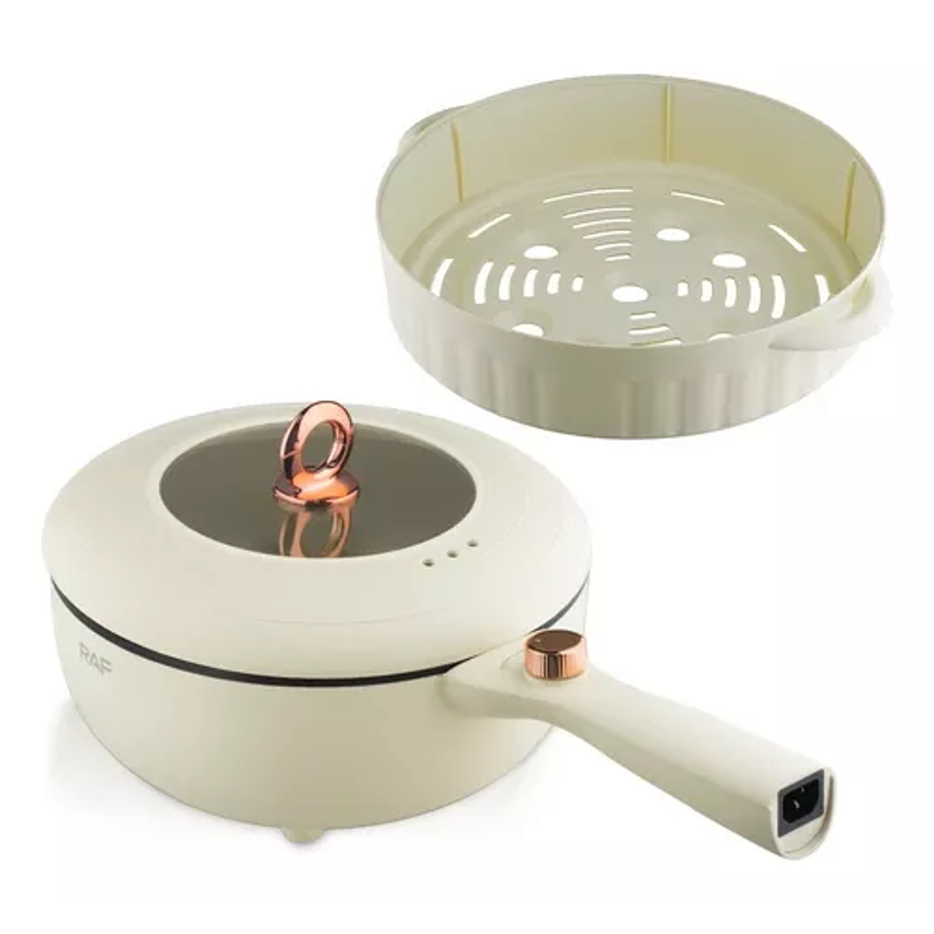 Olla Vaporera Eléctrica Multifuncional 7 Lts Raf R.5401 Color Blanco Frecuencia 50hz 4