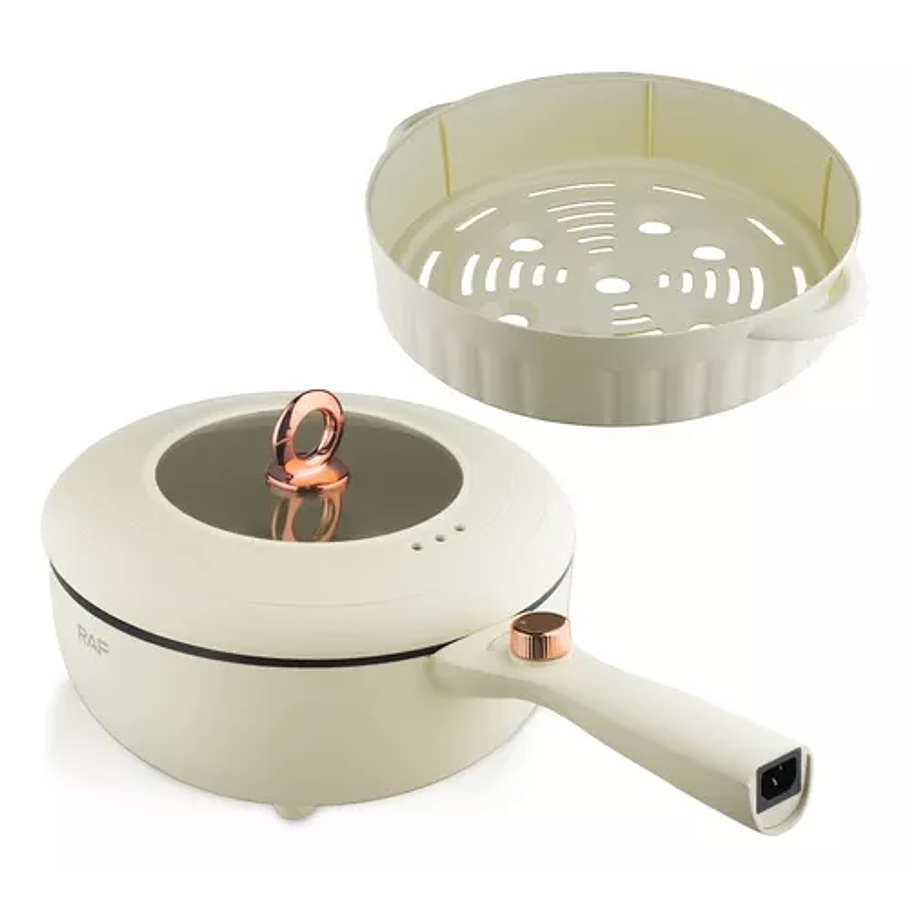 Olla Vaporera Eléctrica Multifuncional 7 Lts Raf R.5401 Color Blanco Frecuencia 50hz 4